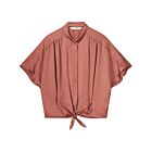Blouse SUMMUM batsleeves silky touch sephia blush