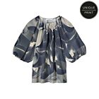 Top SUMMUM two tone print navy noir