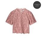 Top SUMMUM short sleeve lace rose smoke