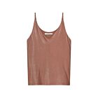 Top SUMMUM reversible metallic coated sephia blush