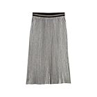 Rok SUMMUM pleated lamee metallic mist