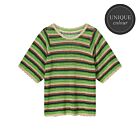 Trui SUMMUM short sleeve lurex stripe knit