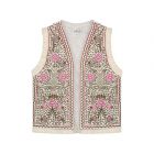 Gilet SUMMUM embroidered velours print