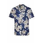 Overhemd DESOTO KM lido 1/2 navy hawaiien