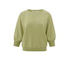 Trui YAYA with raglan sleeves olive melange