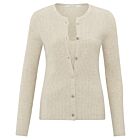 Trui YAYA rib stitch light beige melange