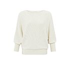 Trui YAYA jacquard with boatneck off white