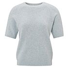 Trui YAYA raglan short sleeve gray dawn blue