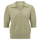 Polo YAYA knitted with transparent soft green
