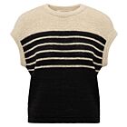 Top YAYA sleeveless knitted summer sand dessin