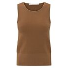 Top YAYA ribbed fitted chipmunk brown