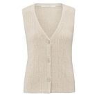 Gilet YAYA knitted rib stitch nature melange 