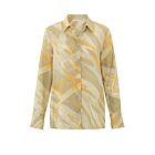 Blouse YAYA linen with print light green dessin