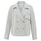 Overshirt YAYA with print wind chime beige dessin