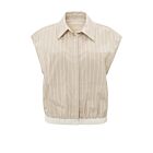 Blouse YAYA sleeveless humus beige dessin