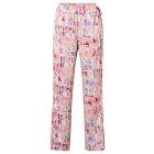 Broek YAYA printed wide leg flamingo plume pink