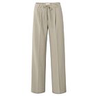 Pantalon YAYA pinstripe wide humus beige dessin