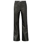 Broek YAYA metallic faux leather anthracite silver