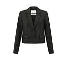 Blazer YAYA short soft pinstripe anthracite dessin