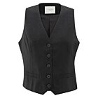 Gilet YAYA linen blend washed black