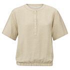 Polo blouse YAYA with blouse soft grey dessin