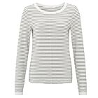 Top YAYA striped long sleeve blanc de blanc 