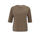 T-Shirt YAYA with sleeve insert caribou brown
