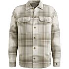 Overshirt CAST IRON check weave almond milk