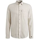 Overhemd CAST IRON cotton linen twill silver birc
