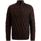 Trui VANGUARD half zip collar knit rum raisin