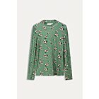 Trui POM turtleneck flower swirl green