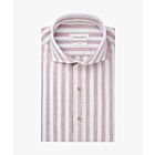 Overhemd PROFUOMO x-cutaway sf stripe dark pink