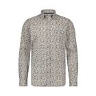 Overhemd STATE OF ART print poplin white cognac