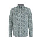 Overhemd STATE OF ART print poplin green petrol
