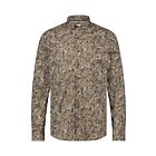 Overhemd STATE OF ART print poplin cognac
