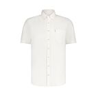 Overhemd STATE OF ART KM plain linen cotton white