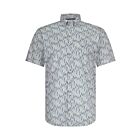 Overhemd STATE OF ART KM print poplin white/blue