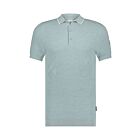 Polo STATE OF ART knitted texture mint blue