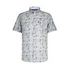 Overhemd STATE OF ART KM print poplin blue