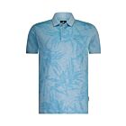 Polo STATE OF ART pique print blue