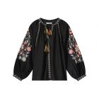 Blouse SUMMUM sushi voile embroidery black