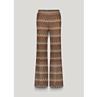 Broek SUMMUM flared zigzag multicolour