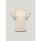 Top SUMMUM butterfly sleeve with lace ivory