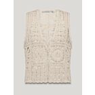 Gilet SUMMUM flower crochet knit ivory