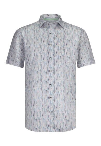 Shirt SS Print Slub 26415191-1134