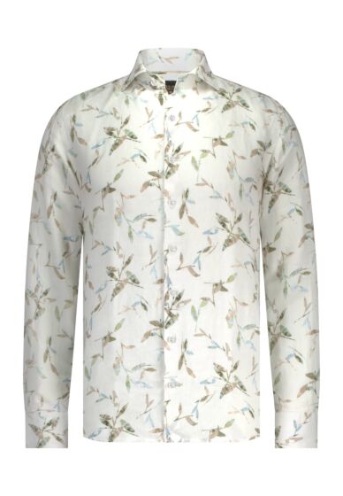 Shirt LS Print Linen 21415763-1151