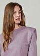 Sweater padded shoulder sweat 3s4558-30263-548