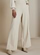 Pantalon SUMMUM bootcut punto milano ivory white