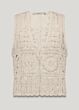 Gilet flower crochet knit 7s7921-70021-000122