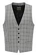 Gilet BENVENUTO grijs ruit extra slim fit